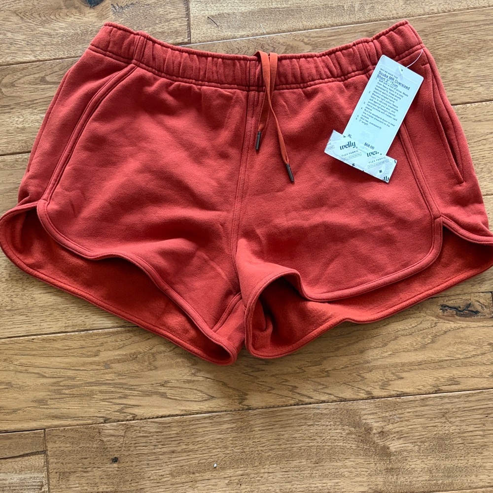 lululemon athletica Burnt Orange Scallop Hem Athletic Shorts